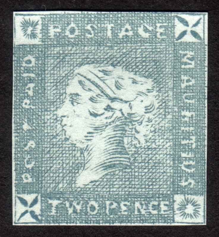 1859, Mauritius, 2p, MNG, Sc 14, FORGERY