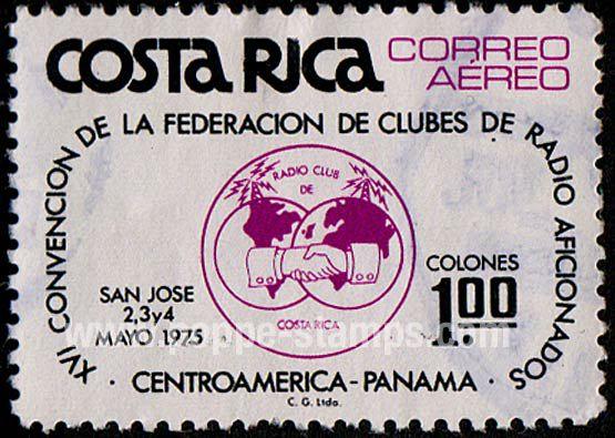 Costa Rica, Sc , SG 998 Used, Hinged - 1975 1col.  - Anni...