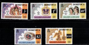 DOMINICA - Scott # 521-5 MNH - QEII Silver Jubilee 2