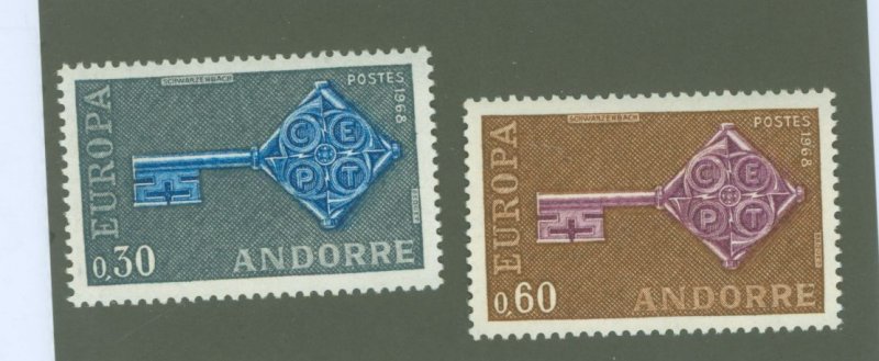 Andorra (French) #182-183  Single (Complete Set) (Europa)