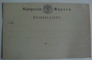 GERMANY BAVARIA POSTCARD 1870'S MULTIPURPOSE