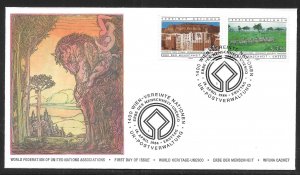 UN Vienna 42-43 1984 World Heritage WFUNA Cachet FDC First Day Cover