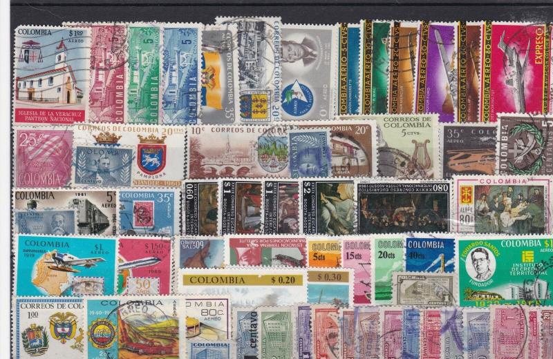 vintage colombia stamps ref r9774