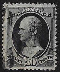 U.S. #154 Used H; 30c Hamilton (1870)