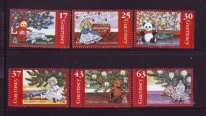 Guernsey Sc 664-669 1998 Christmas stamp set mint NH