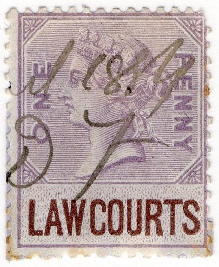 (I.B) QV Revenue : Law Courts (Scotland) 1d (1873)