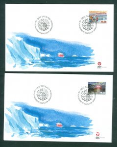 Greenland. 2014. 2 FDC.  Maritime Heritage. People, Ships. Sc# 670-671