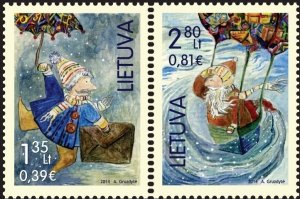 Lithuania 2014 MNH Stamps Scott 1036-1037 Christmas