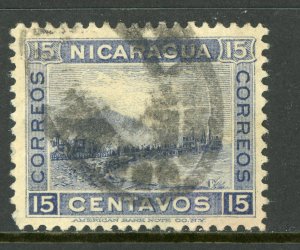 Nicaragua 1900 Momotombo 15¢ Ultra Scott # 128 VFU W335 ⭐☀⭐☀⭐