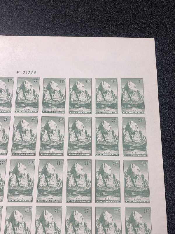 US 763 Zion Imperf Sheet Of 50 Mint No Gum As Issued - SUPERB.