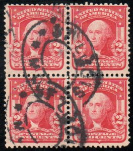 USA #319 VF, Block, cancel, lovely color!