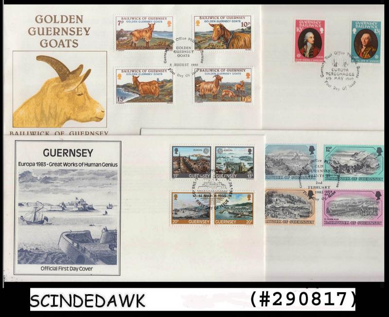 BAILIWICK OF GUERNSEY - SELECTED FIRST DAY COVER - 12nos