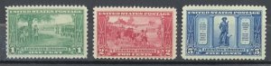 USA 1925 LEXINGTON-COCORDE SET SCOTT# 617/619 LMM
