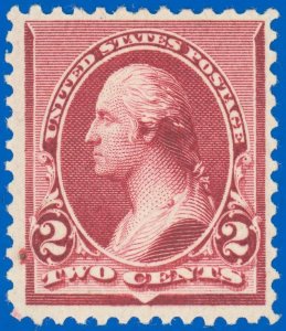 US Scott #219D Lake, Mint-F/VF-Hinged, Inclusion Caused Ink Smear! SCV $150.00