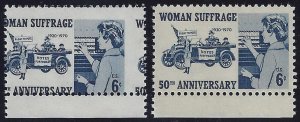 1406 - 2Way Margin Misperf Error / EFO Woman's Suffrage Mint NH