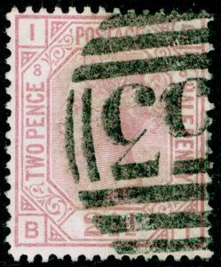 SG141, 2½d rosy mauve PLATE 8, USED. Cat £60. BI