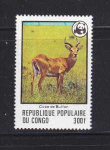 Congo Peoples Republic 458 MNH WWF, Animals