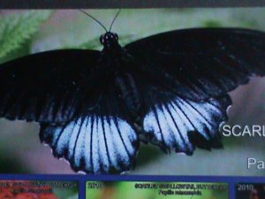 ​FERR ISLAND STAMP-2010 COLORFUL BEAUTIFUL LOVELY BUTTERFLY MNH MINI SHEET-VF