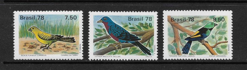 BIRDS - BRAZIL #1557-9   MNH