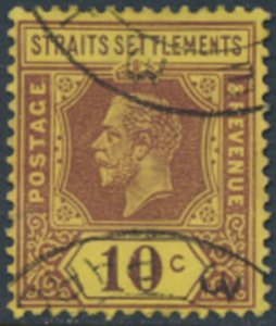 Straits Settlements  SC# 191  Used  wmk crown CA script  Die II  see details ...