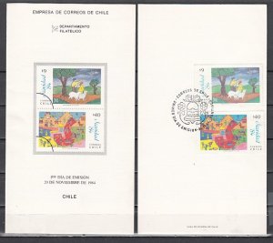 Colombia, Scott cat. 683-684. Christmas Postal Bulletin, Stamped & Cancel.