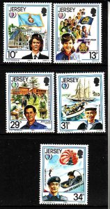 Jersey-Sc#356-60-unused NH set-Int'l Youth Year-1985-
