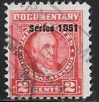 USA R562, 2c Oliver Wolcott Revenue, used, just F