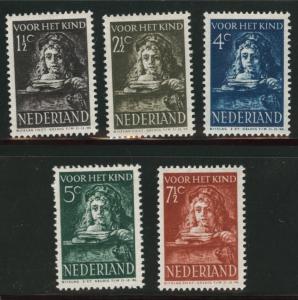 Netherlands Scott B139-143 MH* 1941 semi-postal set CV$1.50