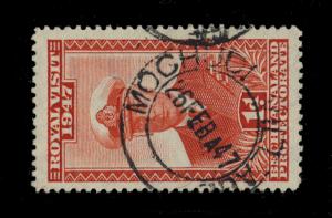 BECHUANALAND - 1947 - MOCHUDI VILLAGE DOUBLE CIRCLE DATE STAMP ON SG132