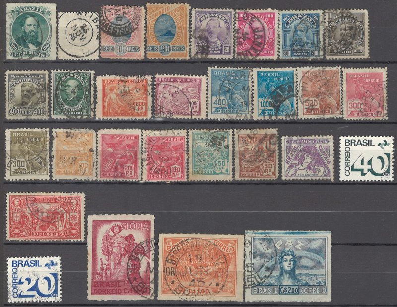 COLLECTION LOT OF #1423 BRAZIL 29 STAMPS 1866+