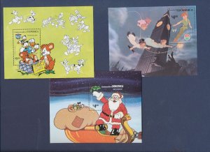 DOMINICA -  six S/S , unused hinged - Disney  & Picasso   - two scans
