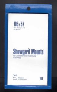 Showgard 105 x 57 Commemorative Plate Block  20 Count Black