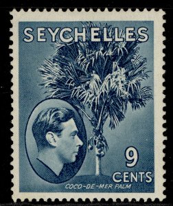 SEYCHELLES GVI SG138a, 9c grey-blue, M MINT. Cat £38. CHALKY 