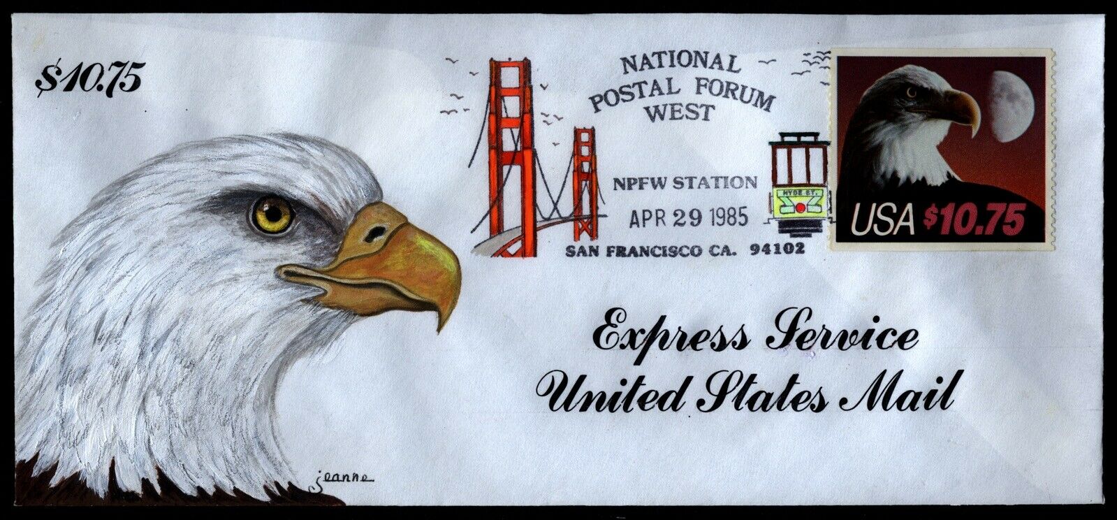 US Scott 2122 $ Hand Painted Express Mail National Postal Forum FDC | United  States, General Issue Stamp / HipStamp