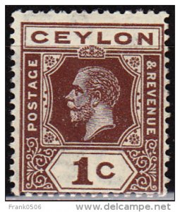 Ceylon 1912-25, King George V, 1c, sc#200, MNH