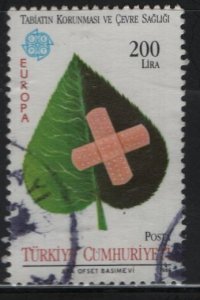 TURKEY, 2346,  USED, 1986 Bandage leaf