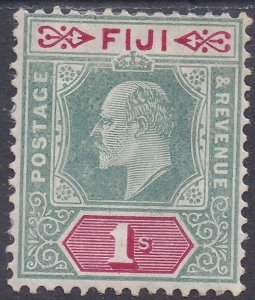 FIJI 1904 KEVII 1/- WMK MULTI CROWN CA