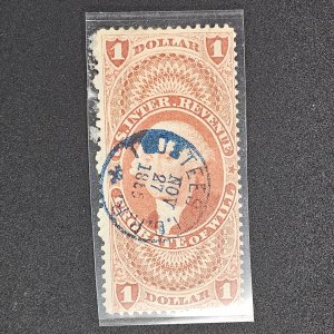 R76c 1865 cancel  revenue stamp