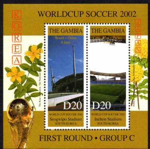 GAMBIA 2620-2643 MNH S/S SCV $110.00 BIN $66.00 WORLDCUP SOCCER