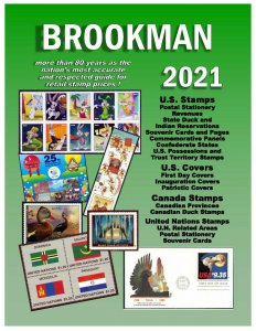 2021 Brookman Price Guide US Canada UN Postage Stamps & Covers Catalogue