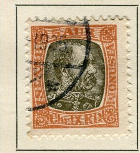 ICELAND; 1902 early Christian IX Official issue fine used 5a. value