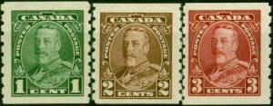 Canada 1935 Coil Set of 3 SG352-354 Superb MNH