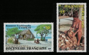 Fr. Polynesia Copra Production 2v RARR 1989 MNH SG#555-556