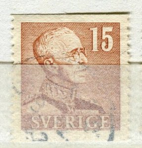 SWEDEN; 1939 early Gustav definitive issue fine used 15ore. value