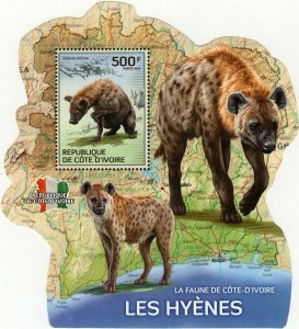 Hyenas Stamp Crocuta Crocuta Wild Animal Souvenir Sheet MNH #1591