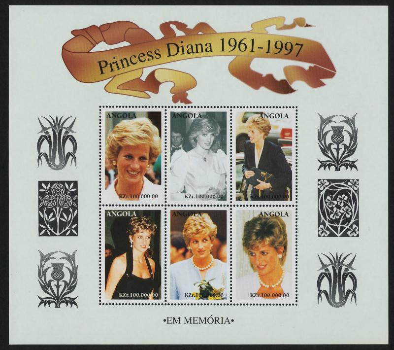 Angola 1008 MNH Princess Diana, Royalty