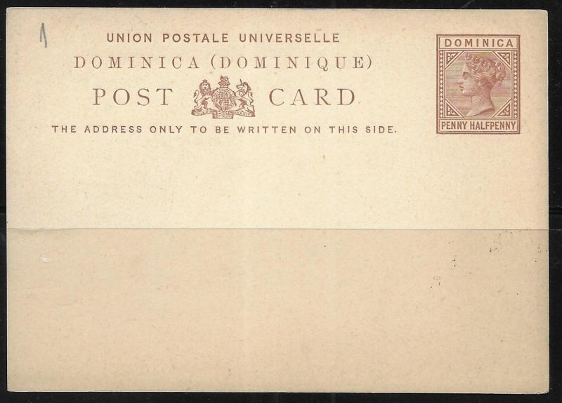 Dominica Postal Stationery Postcard HG 1 Unused