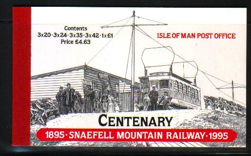 Isle of Man 1995 Snaefell Mountain Railway stamp booklet mint NH 626a, 627a