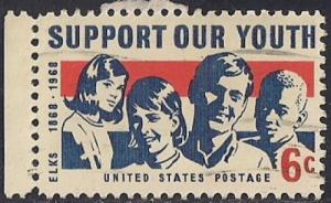 1342 6 cent Support our Youth - Elks VF used