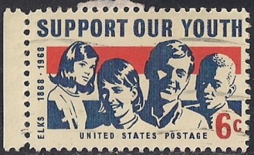 1342 6 cent Support our Youth - Elks VF used